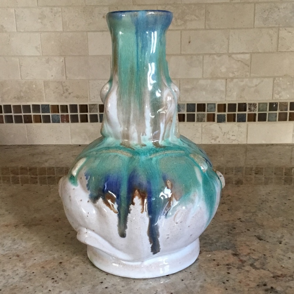 Vintage RARE Handmade Ceramic Pottery Vase - Picture 5 of 14